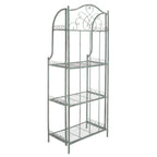 SAFAVIEH Bryn Victorian Wrought Iron 4-Tier Outdoor Bakers Rack - 25 In. W x 15 In. D x 63 In. H - 25W x 15D x 63H