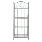SAFAVIEH Bryn Victorian Wrought Iron 4-Tier Outdoor Bakers Rack - 25 In. W x 15 In. D x 63 In. H - 25W x 15D x 63H