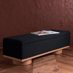 SAFAVIEH Couture Sunneva Boucle Storage Bench - 61 In. W x 20 In. D x 19 In. H - 61Wx20Dx19H