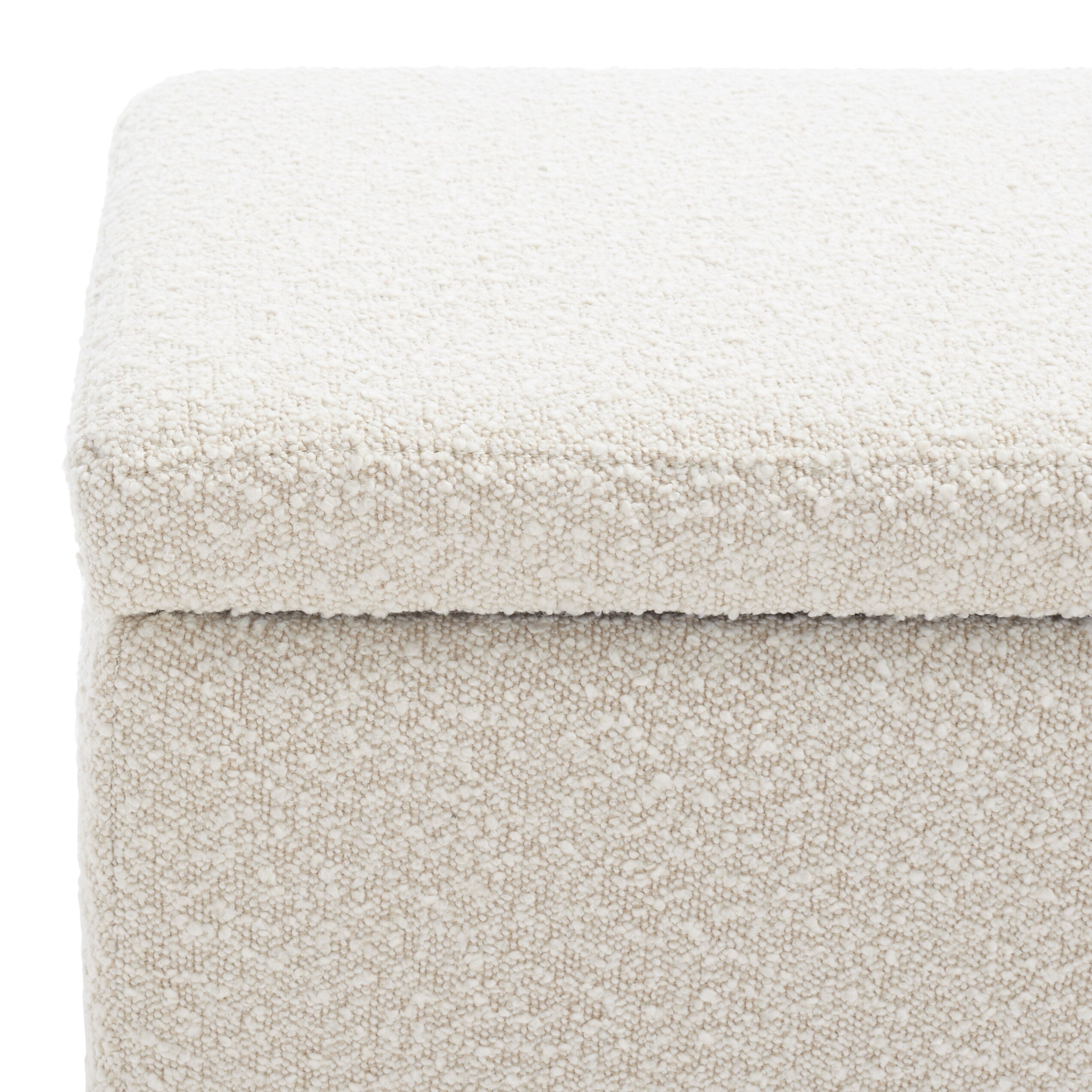 SAFAVIEH Couture Sunneva Boucle Storage Bench - 61 In. W x 20 In. D x 19 In. H - 61Wx20Dx19H
