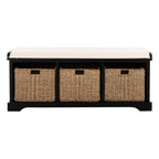 SAFAVIEH Eola Grey/ White Storage Bench - 47 x 16.1 x 19.9 - 47Wx16Dx20H