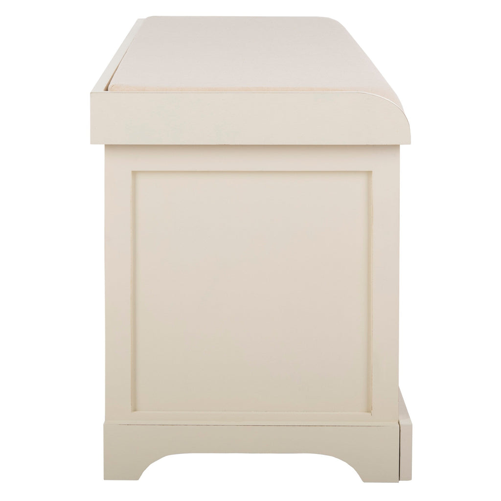 SAFAVIEH Eola Grey/ White Storage Bench - 47 x 16.1 x 19.9 - 47Wx16Dx20H