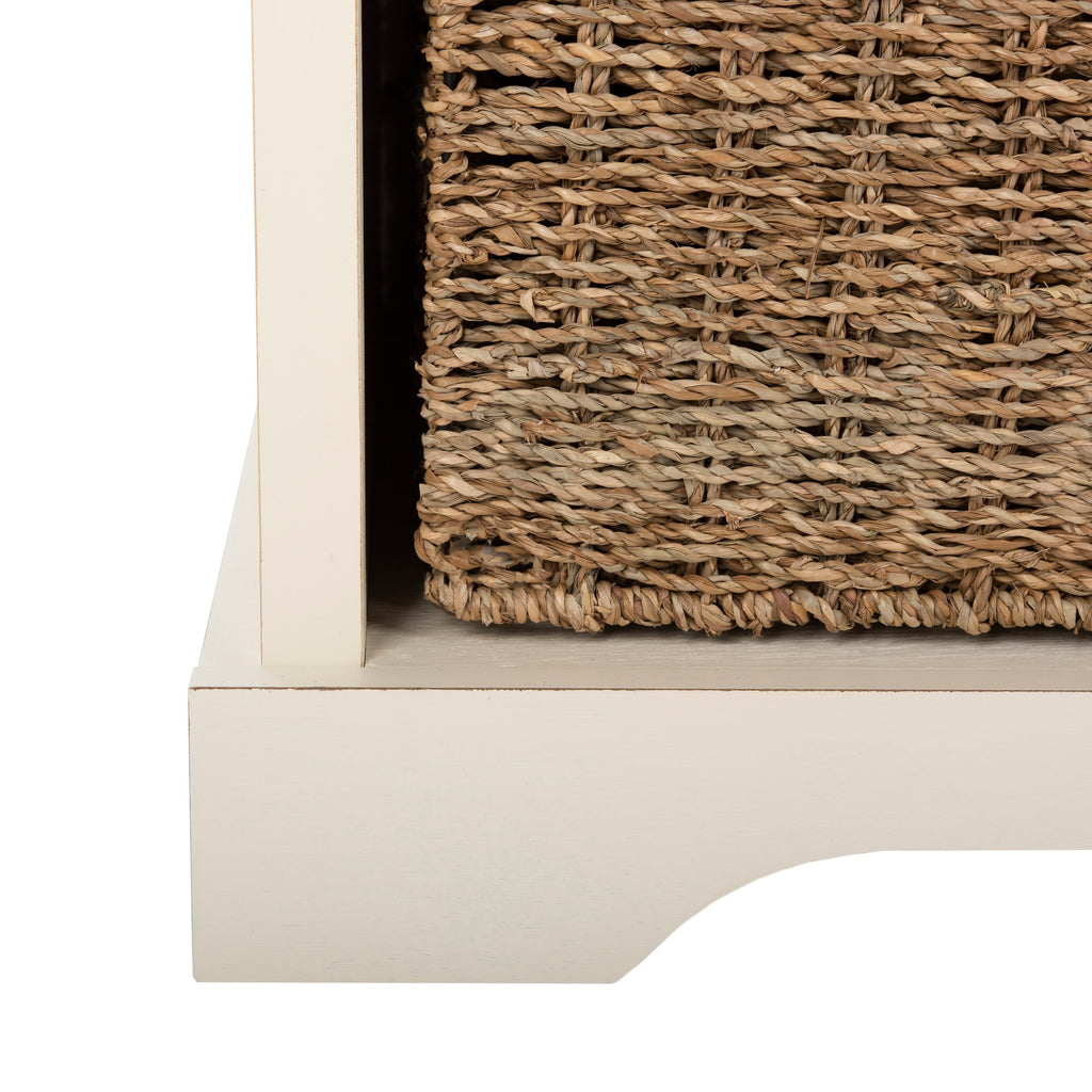 SAFAVIEH Eola Grey/ White Storage Bench - 47 x 16.1 x 19.9 - 47Wx16Dx20H