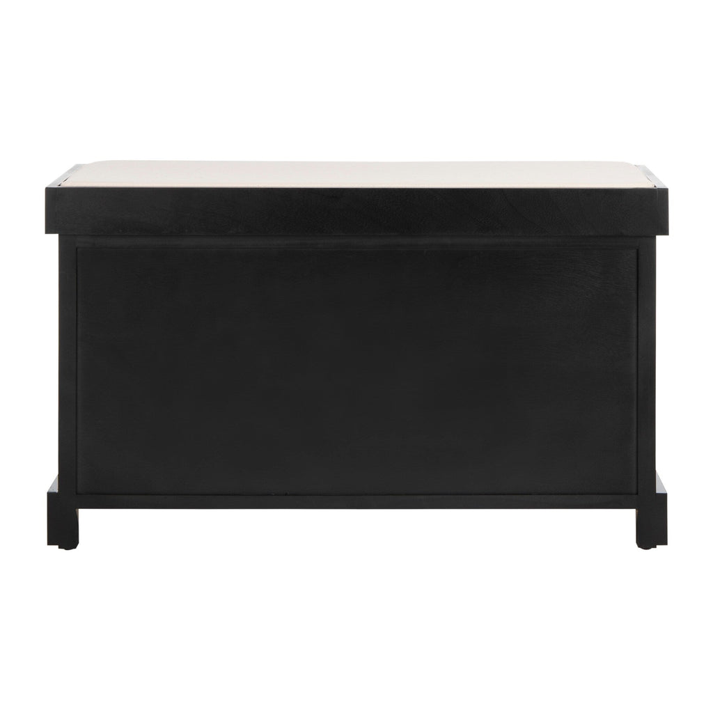 SAFAVIEH Euphemia Brown Woven Storage Basket Bench - 33.5 x 16.1 x 19.9 - 34Wx16Dx20H