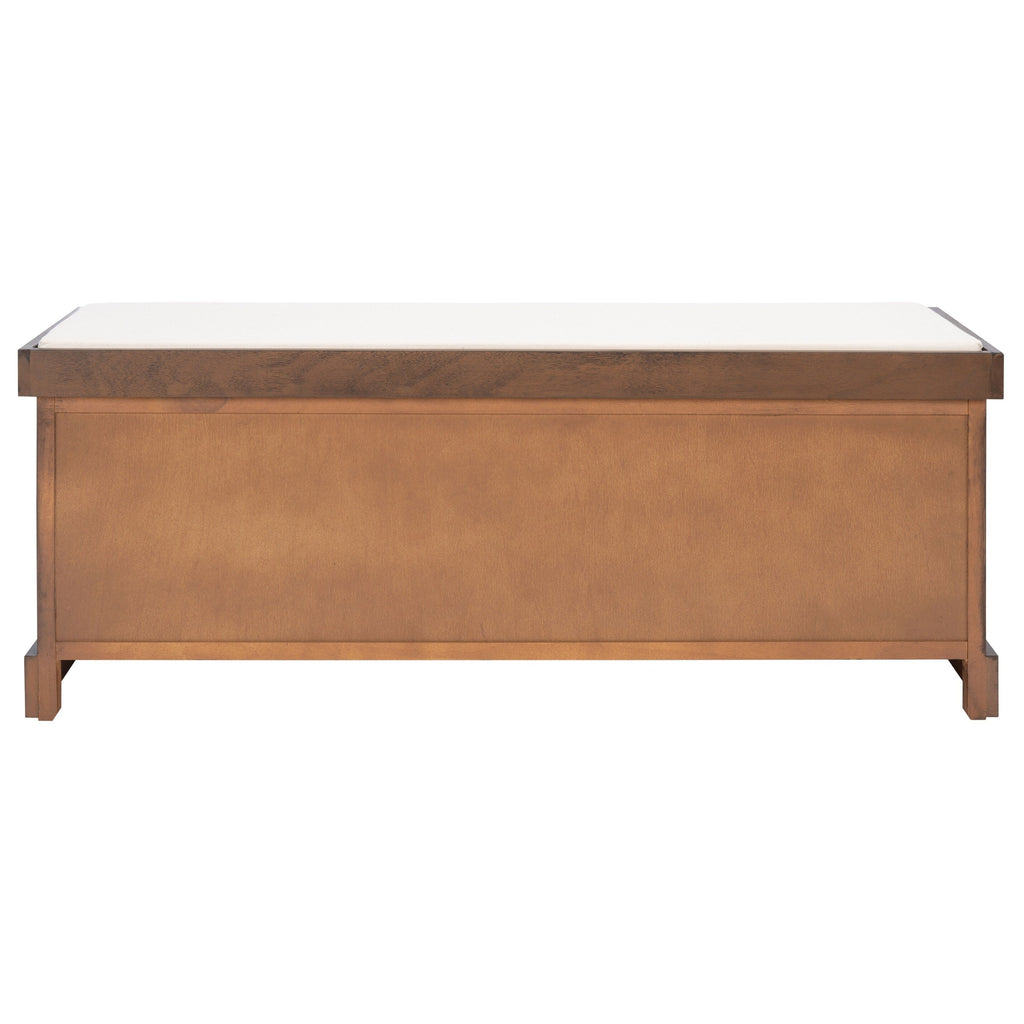 SAFAVIEH Fiorello 3-Drawer with Cushion Storage Bench - 47.3 W x 15 L x 19 H - 47Wx15Dx19H