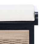 SAFAVIEH Fiorello 3-Drawer with Cushion Storage Bench - 47.3 W x 15 L x 19 H - 47Wx15Dx19H