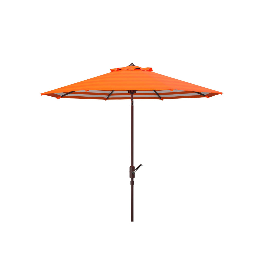SAFAVIEH Hadire Inside Out Striped 9 Ft Crank Outdoor Umbrella