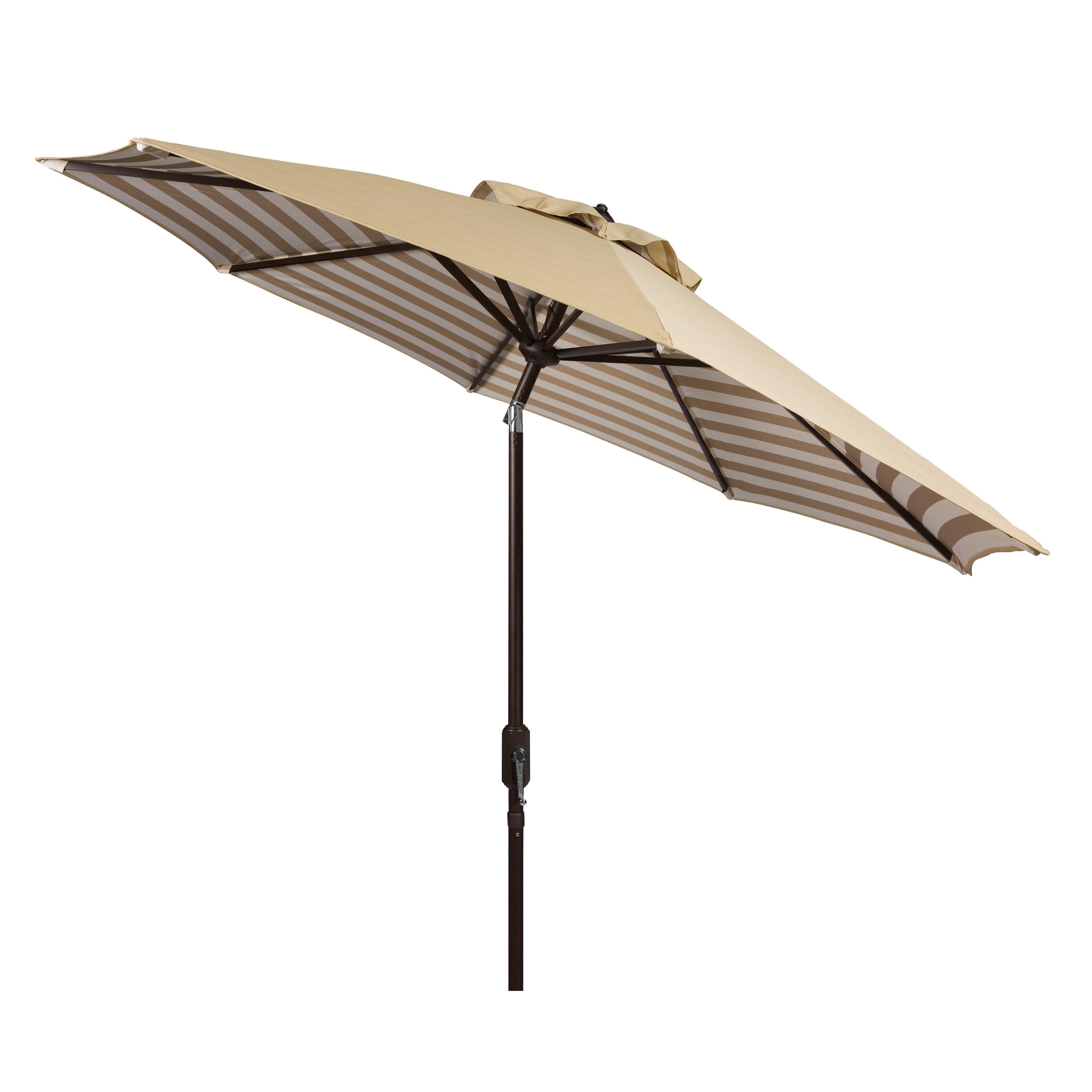 SAFAVIEH Hadire Inside Out Striped 9 Ft Crank Outdoor Umbrella