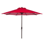 SAFAVIEH Hadire Inside Out Striped 9 Ft Crank Outdoor Umbrella