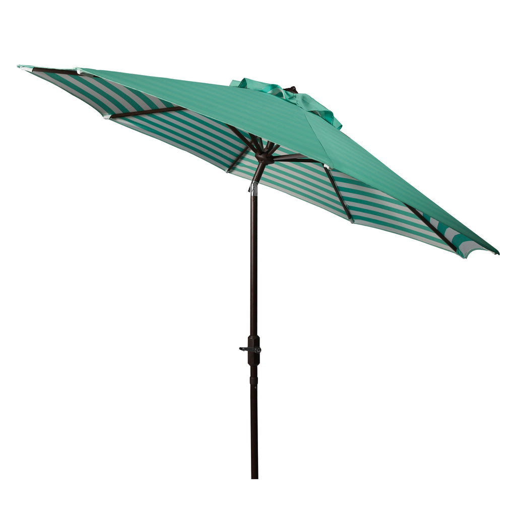 SAFAVIEH Hadire Inside Out Striped 9 Ft Crank Outdoor Umbrella