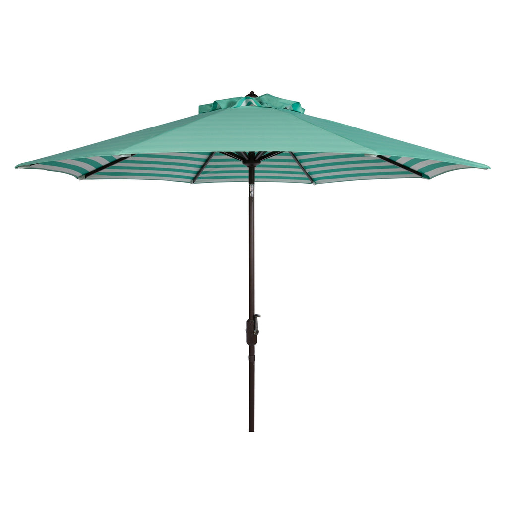 SAFAVIEH Hadire Inside Out Striped 9 Ft Crank Outdoor Umbrella