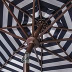 SAFAVIEH Hadire Inside Out Striped 9 Ft Crank Outdoor Umbrella