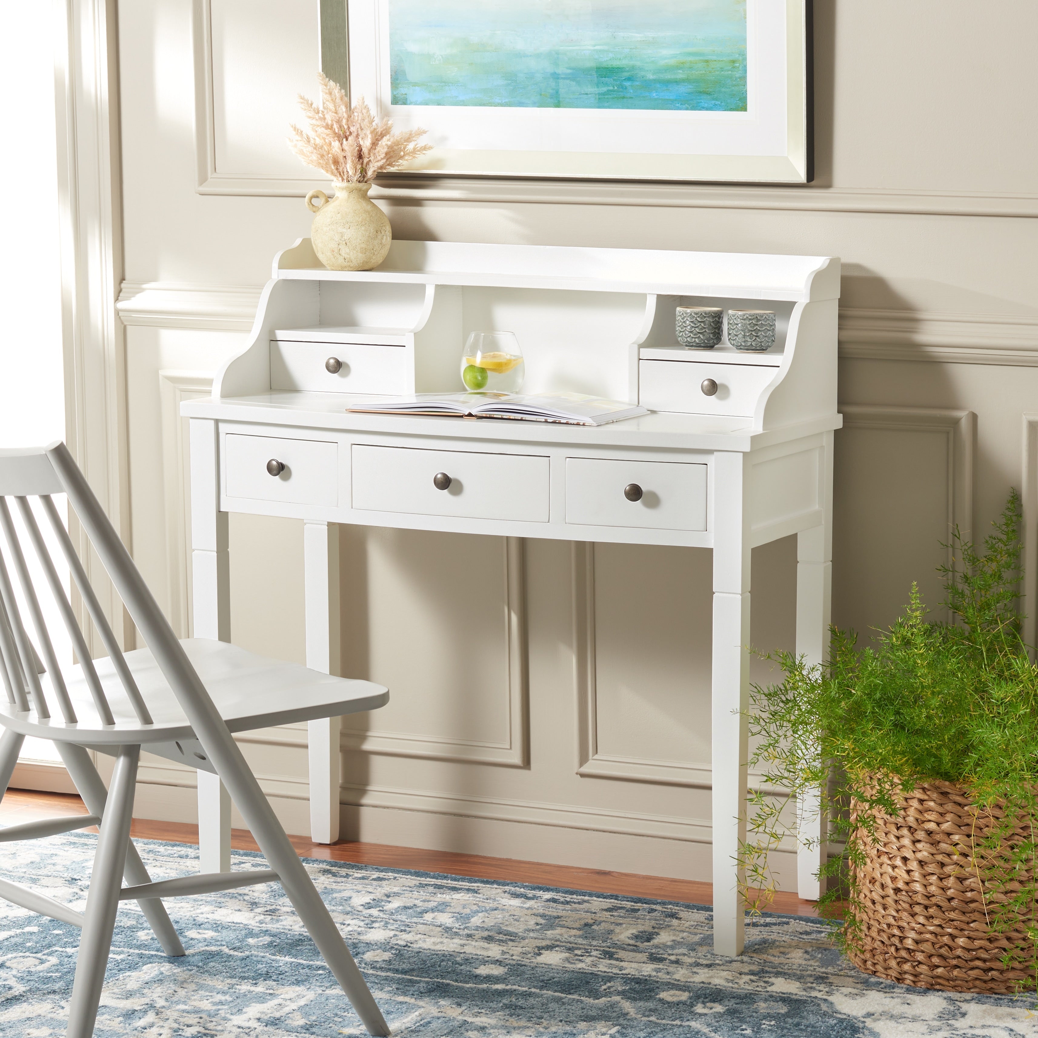 SAFAVIEH Leana 5-Drawer Work Office Writing Desk