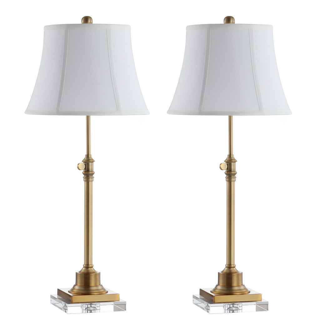 SAFAVIEH Lighting Amande 27-31-inch Adjustable Height Table Lamp Set of 2 - 13Wx13Dx31H
