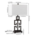 SAFAVIEH Lighting Chantelle Greek Antiqued Gold 29-inch Table Lamp (Set of 2) - 16W x 9D x 29H