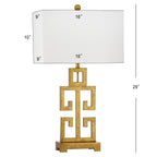 SAFAVIEH Lighting Chantelle Greek Antiqued Gold 29-inch Table Lamp (Set of 2) - 16W x 9D x 29H