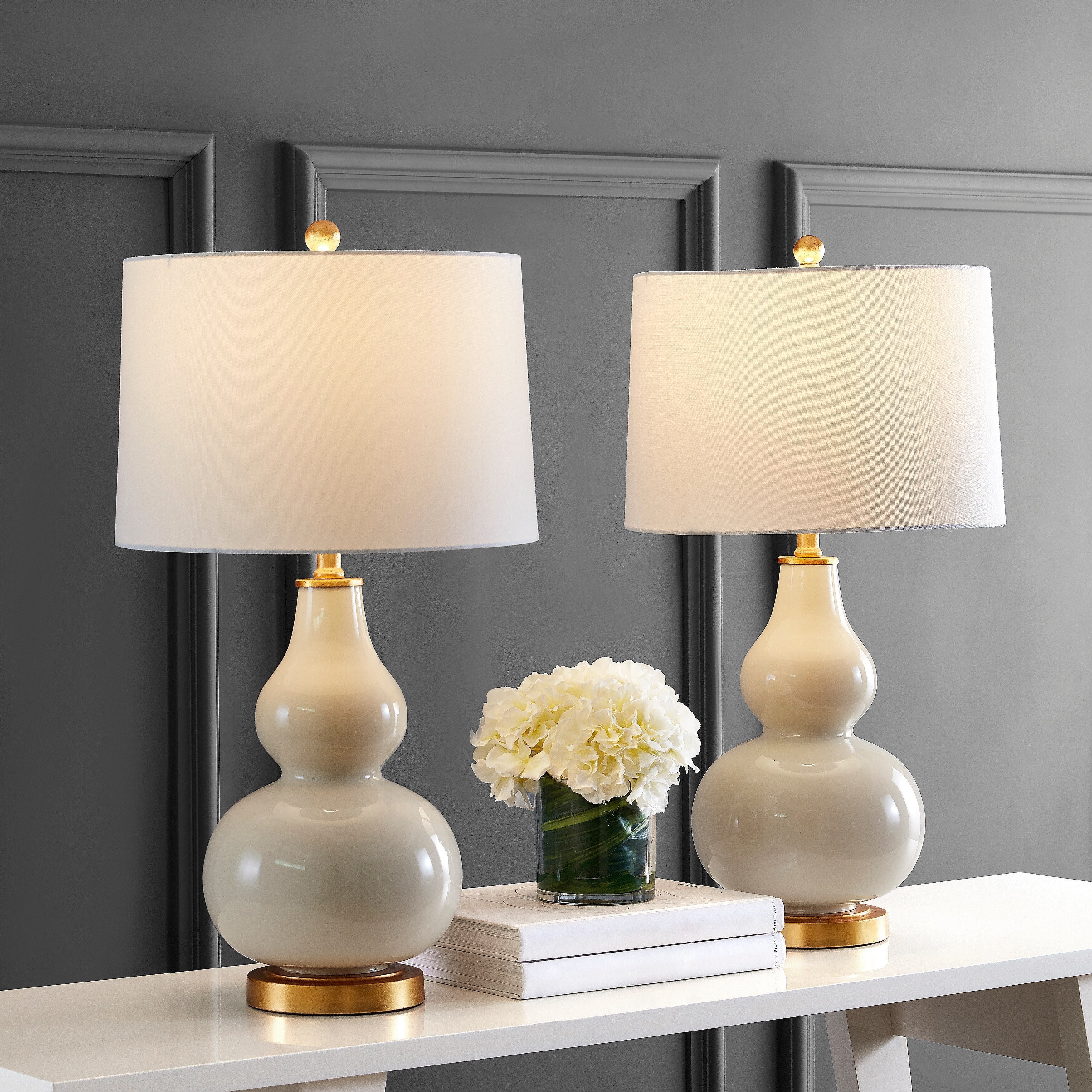 SAFAVIEH Lighting Diede Gourd Table Lamp (Set of 2) - 15x15x28.5 - 15Wx15Dx29H