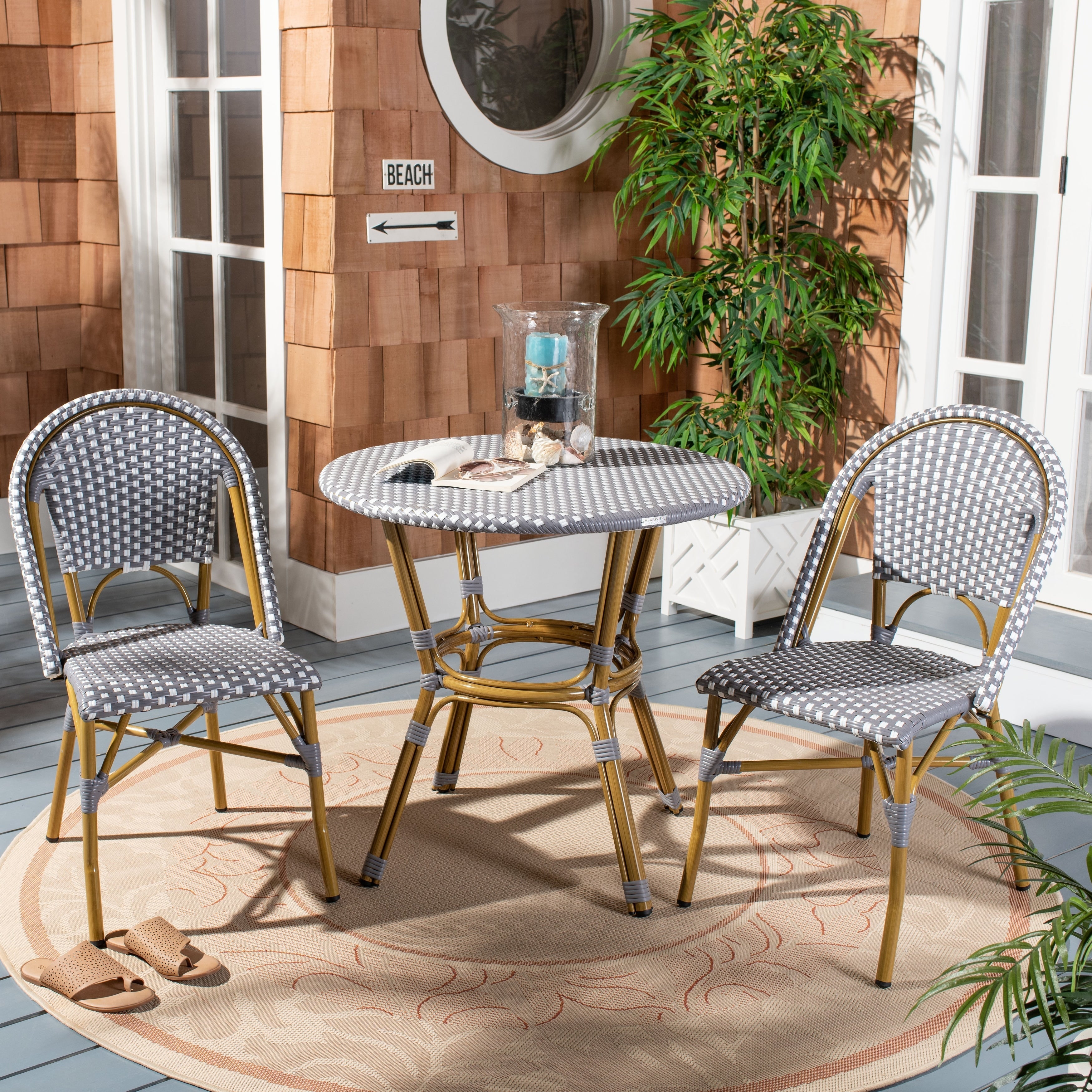 SAFAVIEH Marolyn Stackable Dining Chair (Set of 2) - 18W x 22D x 35H