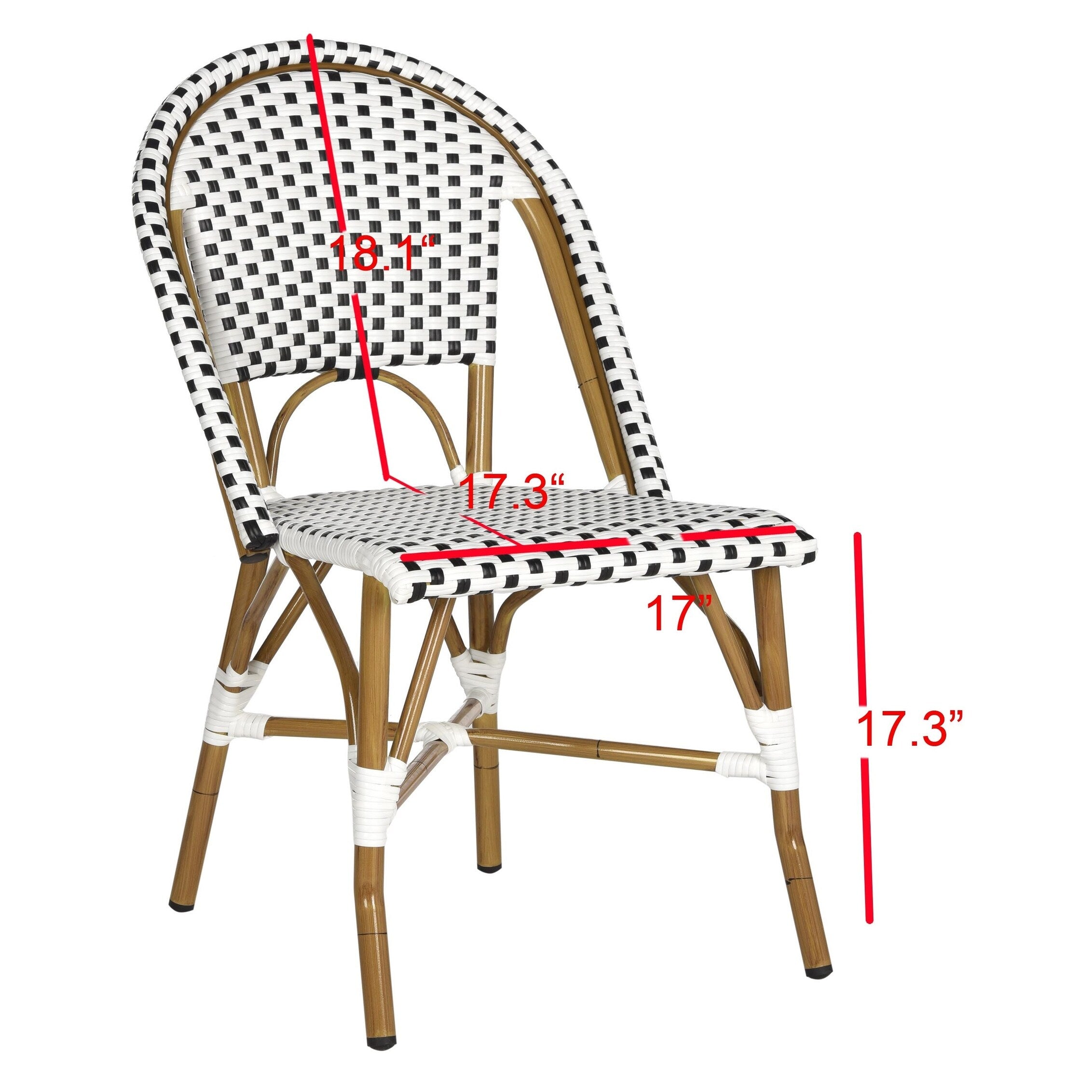 SAFAVIEH Marolyn Stackable Dining Chair (Set of 2) - 18W x 22D x 35H