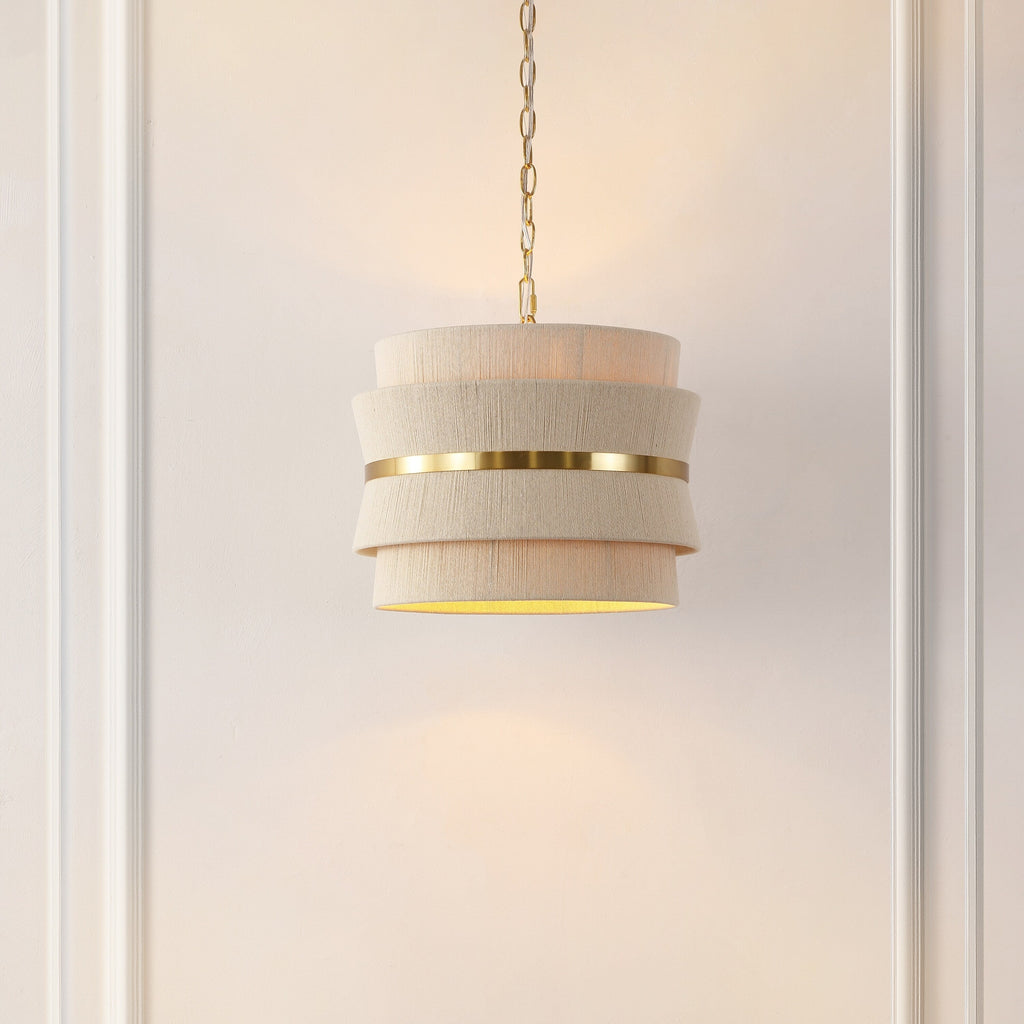 SAFAVIEH Oprea 3-Light Adjustable Hanging Pendant Light Fixture (LED Bulbs Included) - 16 x 16 x 16.5-72.5