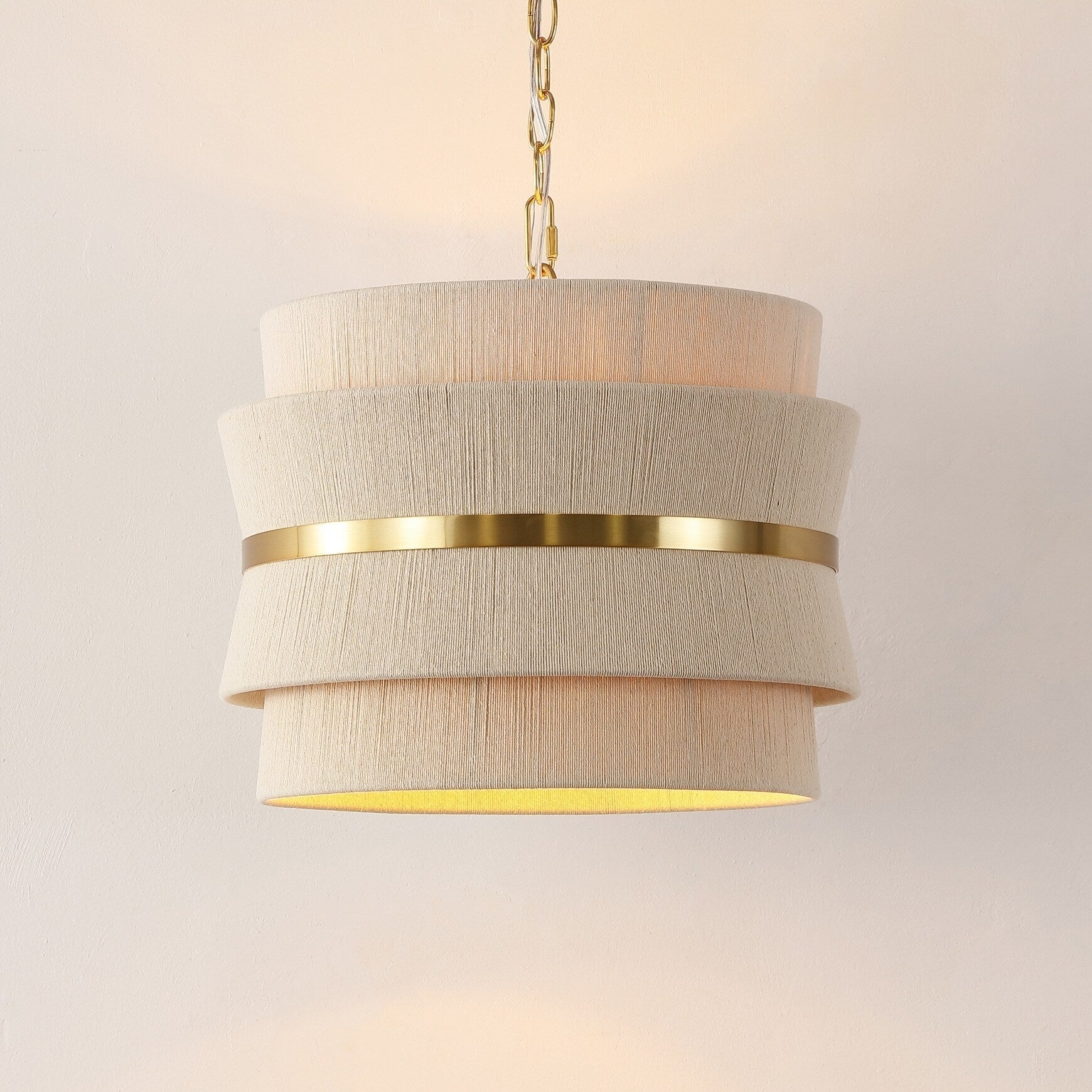 SAFAVIEH Oprea 3-Light Adjustable Hanging Pendant Light Fixture (LED Bulbs Included) - 16 x 16 x 16.5-72.5