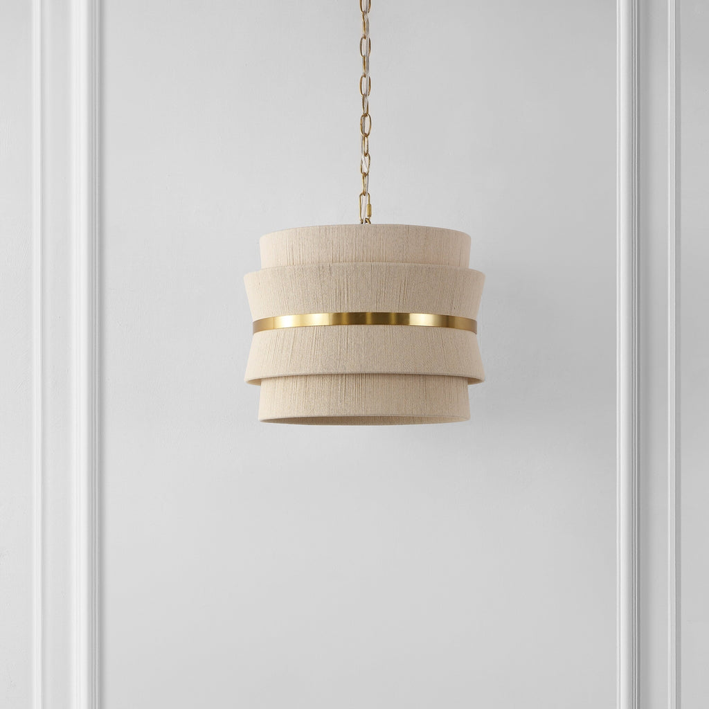 SAFAVIEH Oprea 3-Light Adjustable Hanging Pendant Light Fixture (LED Bulbs Included) - 16 x 16 x 16.5-72.5