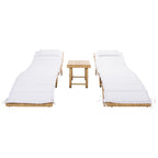SAFAVIEH Outdoor Blaguna 3-Piece Sun Lounger Set - 83Wx20Dx24H