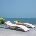 SAFAVIEH Outdoor Blaguna 3-Piece Sun Lounger Set - 83Wx20Dx24H