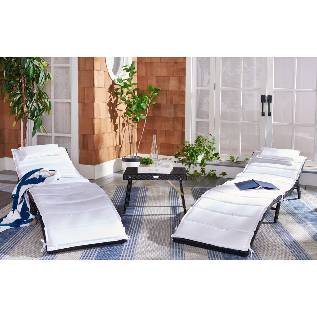 SAFAVIEH Outdoor Blaguna 3-Piece Sun Lounger Set - 83Wx20Dx24H