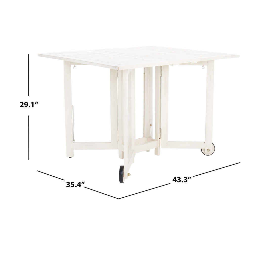 SAFAVIEH Outdoor Brandy 5-Piece Outdoor Dining Table Set - 43Wx35Dx29H