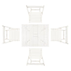 SAFAVIEH Outdoor Brandy 5-Piece Outdoor Dining Table Set - 43Wx35Dx29H