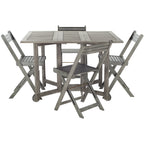 SAFAVIEH Outdoor Brandy 5-Piece Outdoor Dining Table Set - 43Wx35Dx29H