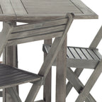 SAFAVIEH Outdoor Brandy 5-Piece Outdoor Dining Table Set - 43Wx35Dx29H