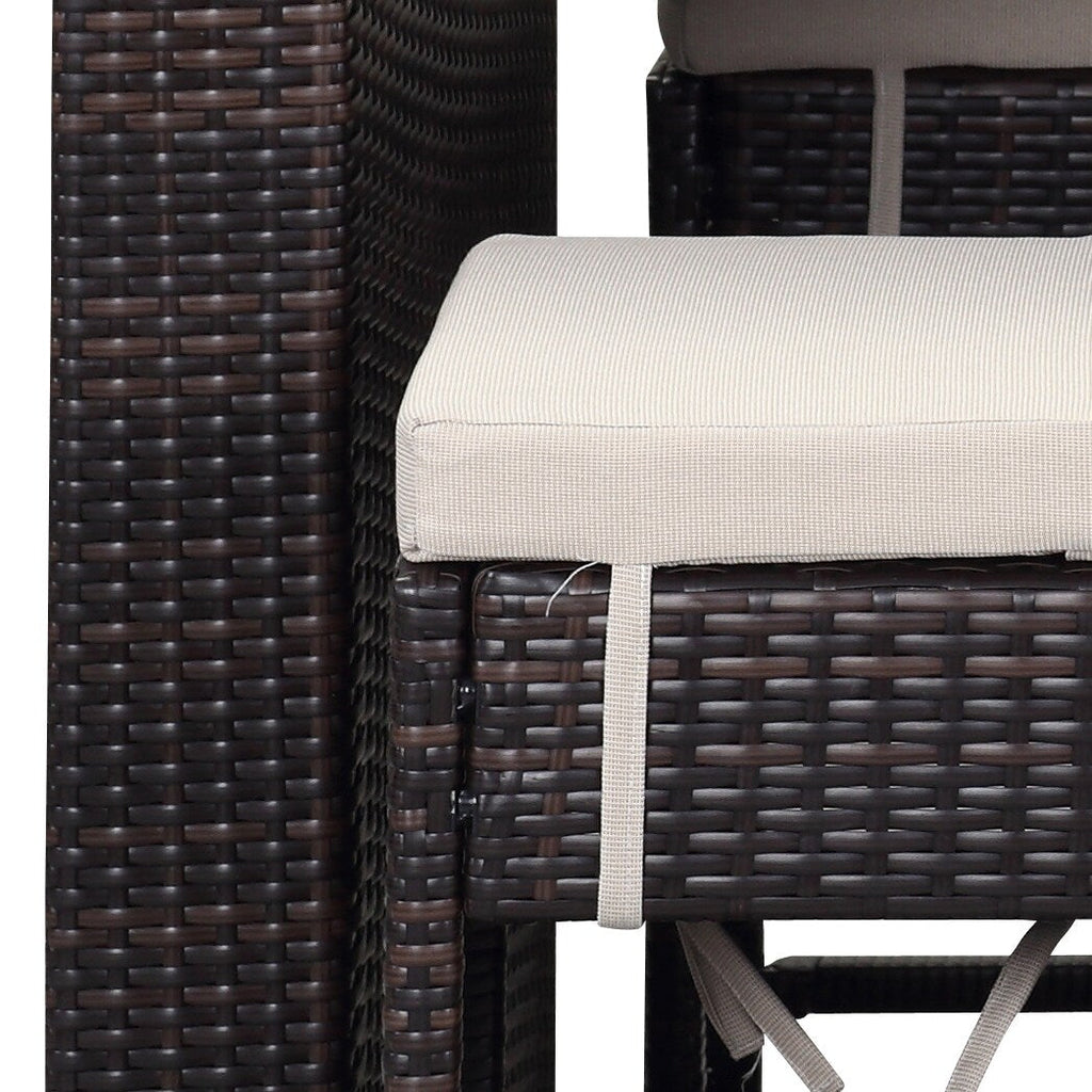 SAFAVIEH Outdoor Euda Bar Set (7-Piece) - 29Wx59Dx42H