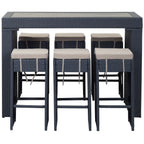 SAFAVIEH Outdoor Euda Bar Set (7-Piece) - 29Wx59Dx42H