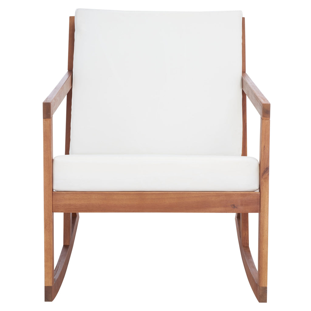 SAFAVIEH Outdoor Makaila Rocking Chair with Cushion - 26W x 31D x 38H