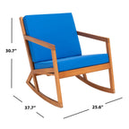 SAFAVIEH Outdoor Makaila Rocking Chair with Cushion - 26W x 31D x 38H