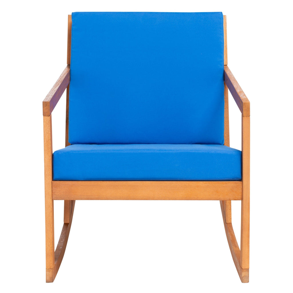 SAFAVIEH Outdoor Makaila Rocking Chair with Cushion - 26W x 31D x 38H