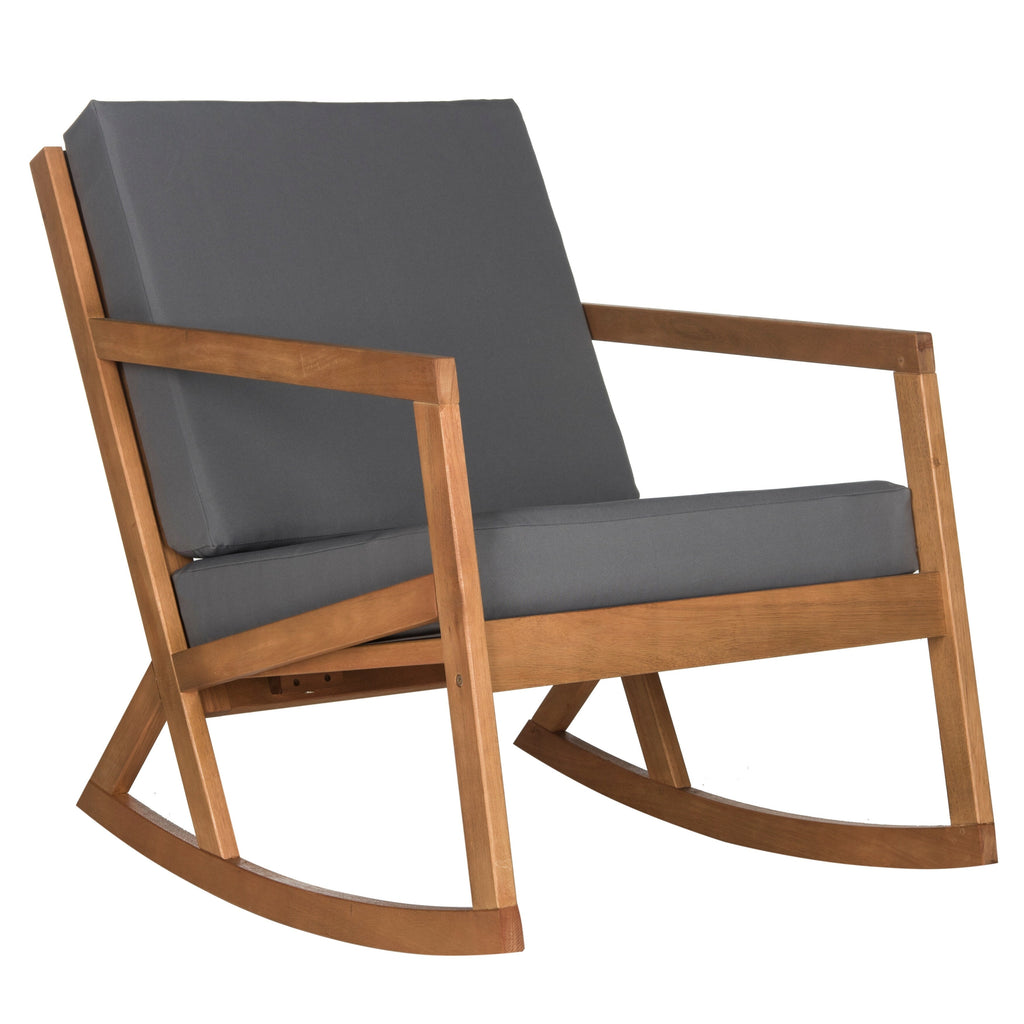 SAFAVIEH Outdoor Makaila Rocking Chair with Cushion - 26W x 31D x 38H