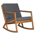 SAFAVIEH Outdoor Makaila Rocking Chair with Cushion - 26W x 31D x 38H