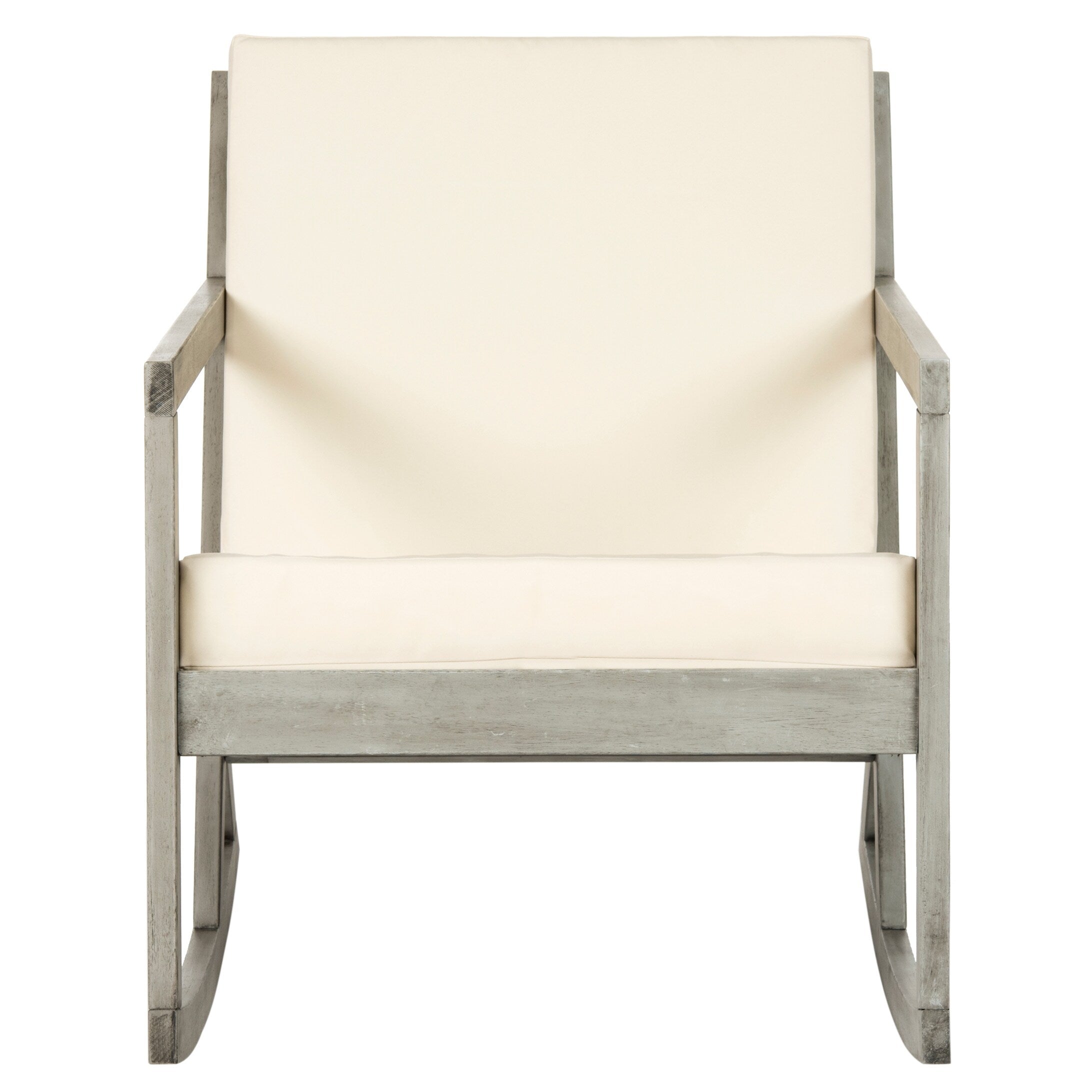 SAFAVIEH Outdoor Makaila Rocking Chair with Cushion - 26W x 31D x 38H
