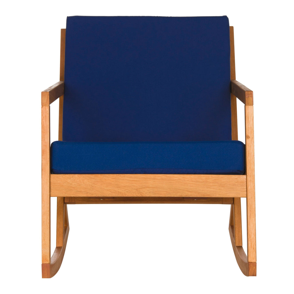 SAFAVIEH Outdoor Makaila Rocking Chair with Cushion - 26W x 31D x 38H