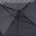 SAFAVIEH Outdoor Naima Valance 7.5 Ft Square Umbrella
