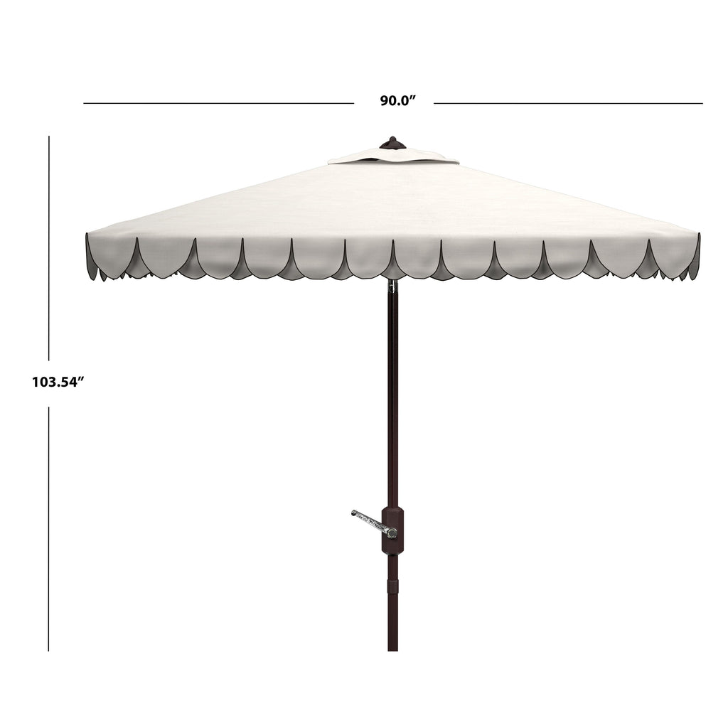 SAFAVIEH Outdoor Naima Valance 7.5 Ft Square Umbrella