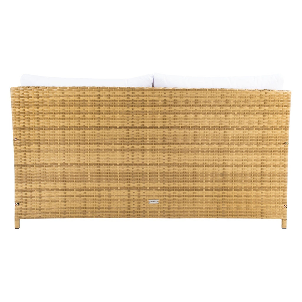 SAFAVIEH Outdoor Taniyah Wicker Daybed with Pillow & Cushions - 53W x 28D x 62H