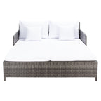 SAFAVIEH Outdoor Taniyah Wicker Daybed with Pillow & Cushions - 53W x 28D x 62H