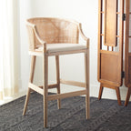 SAFAVIEH Virona Rattan 30-inch Bar Stool - 22.3 W x 20.5 L x 39 H - 22Wx21Dx39H