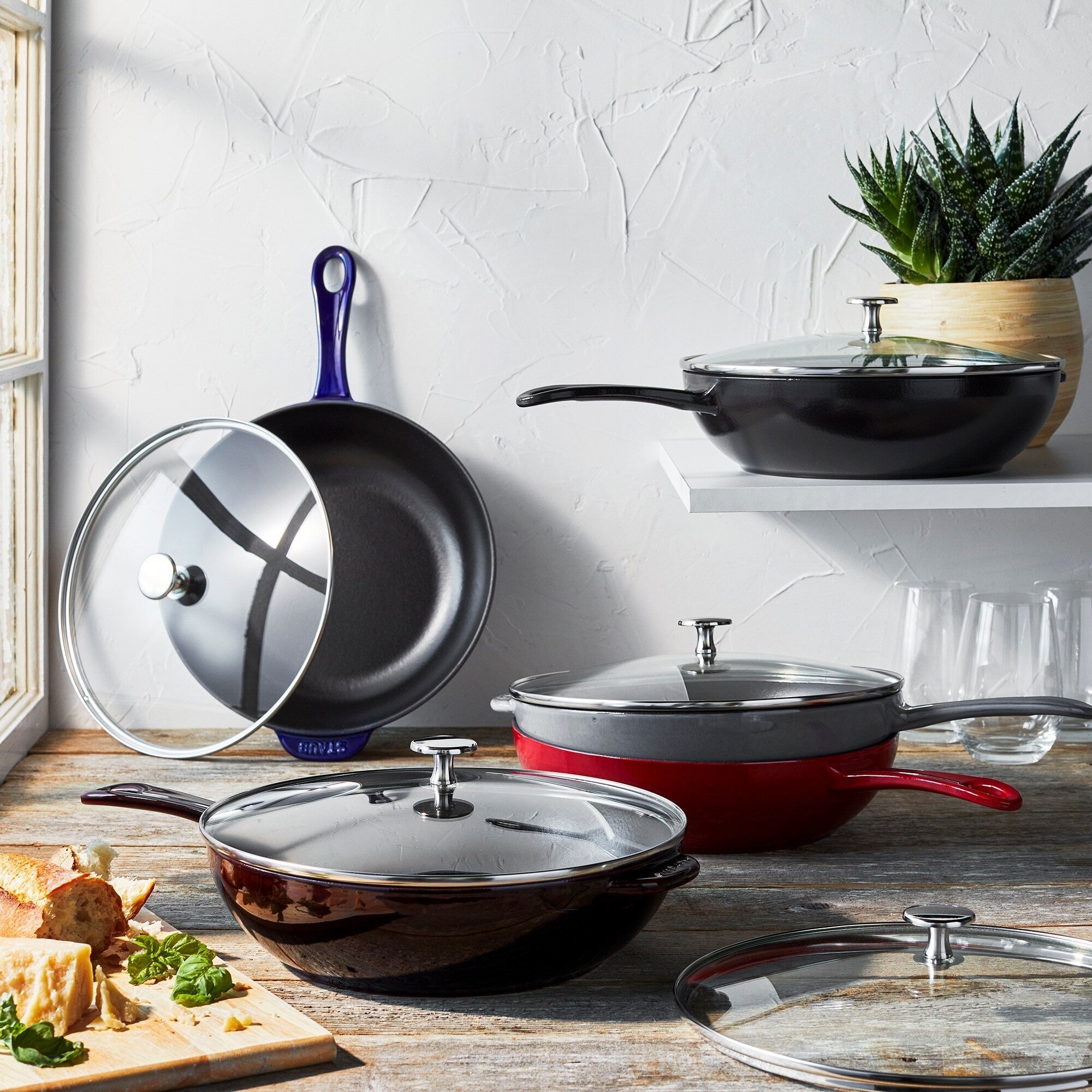 STAUB Cast Iron 2.9-qt Daily Pan with Glass Lid