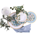 STP Goods Morris Garden Bone China Dinnerware Set of 24 for 6