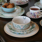 STP Goods Morris Garden Bone China Dinnerware Set of 24 for 6